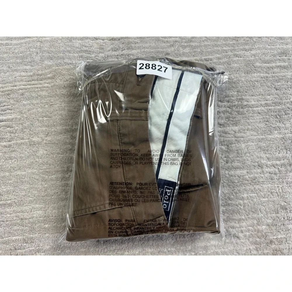 Polo Ralph Lauren Chinos Mens 36x30 Brown Classic Fit Cotton Stretch Trousers